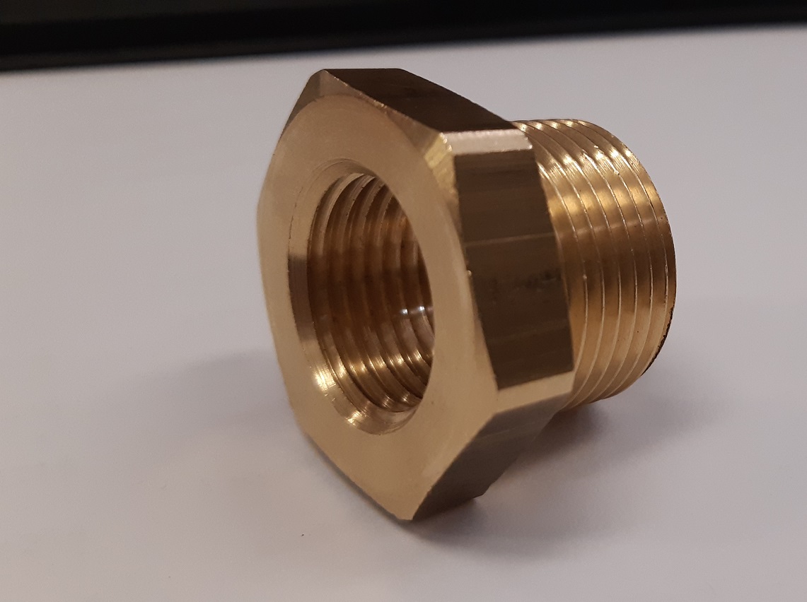 Redukce dvojitá vsuvka G 3/4"vnější závit x G 1/2"i vnitřní závit