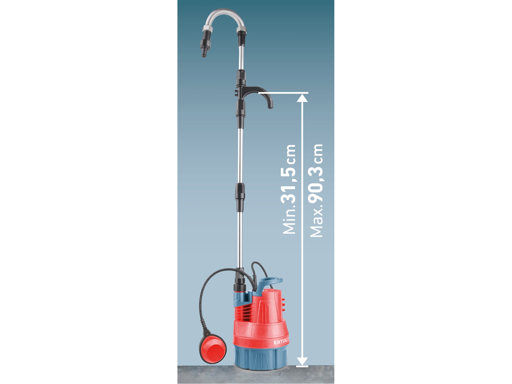 EXTOL PREMIUM čerpadlo ponorné do sudu, 350W, 5000l/h 8895015 - Obrázek 5