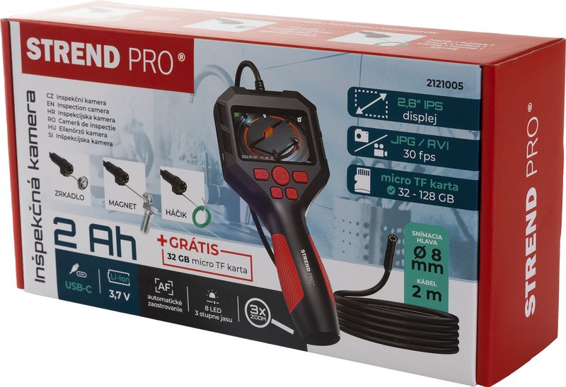 STREND PRO CB433 Endoskop inspekční kamera, sonda, s funkcí nahrávání + SD karta ZDARMA - Obrázek 3