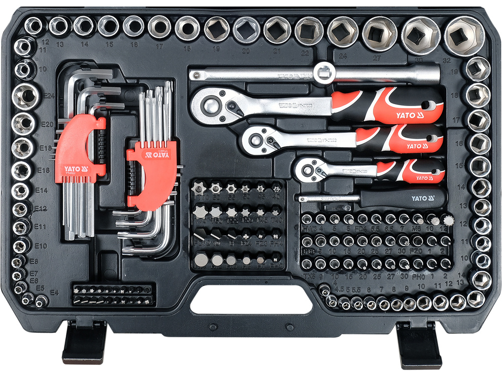 YATO Gola sada 1/2", 3/8", 1/4" + příslušenství 198 ks YT-38850 - Obrázek 2