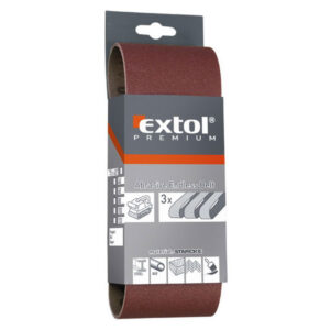 EXTOL PREMIUM plátna brusná nekonečný pás, bal. 3ks, 75x457mm, P60 8803506