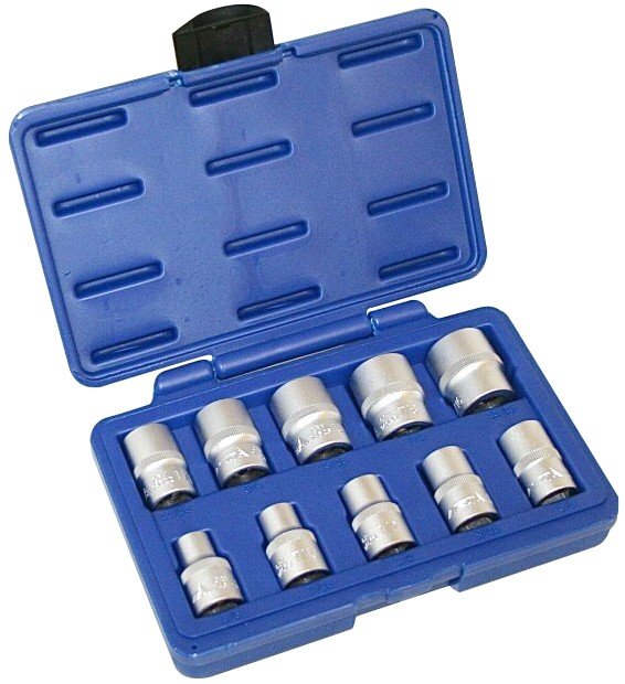 ASTA sada nástrčných klíčů 1/2 palcové, šestihranné 10 ks, A-10INCH