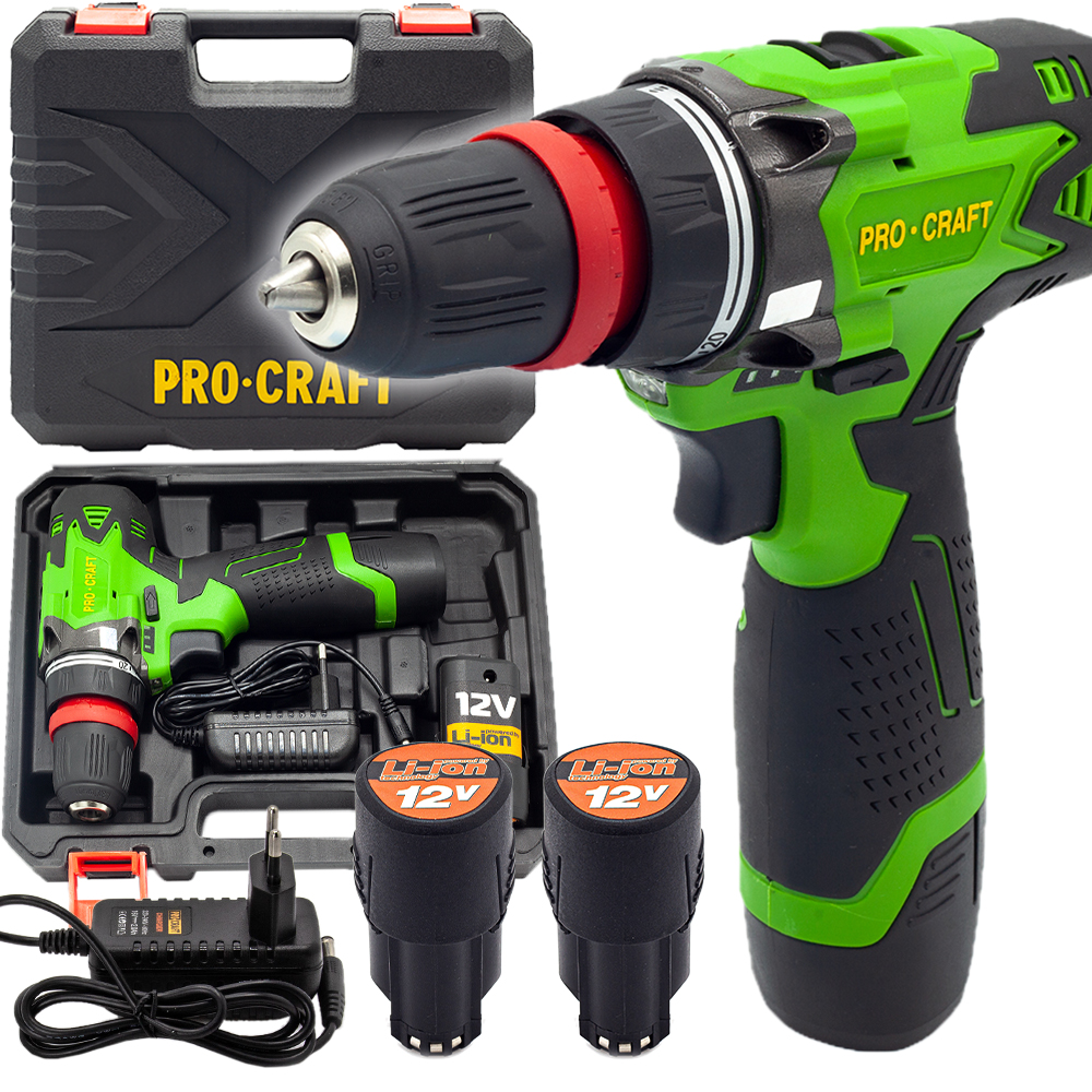 PROCRAFT PA18DFR Aku šroubovák 18V 2x2.0 Ah, QUICK skíčidlo, hex upínání, kufr