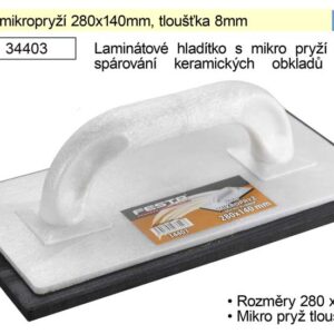 Hladítko s mikropryží 280x140mm, tloušťka 10mm