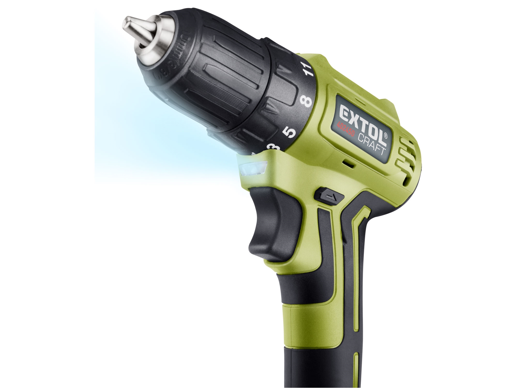 EXTOL CRAFT vrtací šroubovák aku, BRUSHLESS, 20V Li-ion, bez baterie a nabíječky 402451 - Obrázek 3