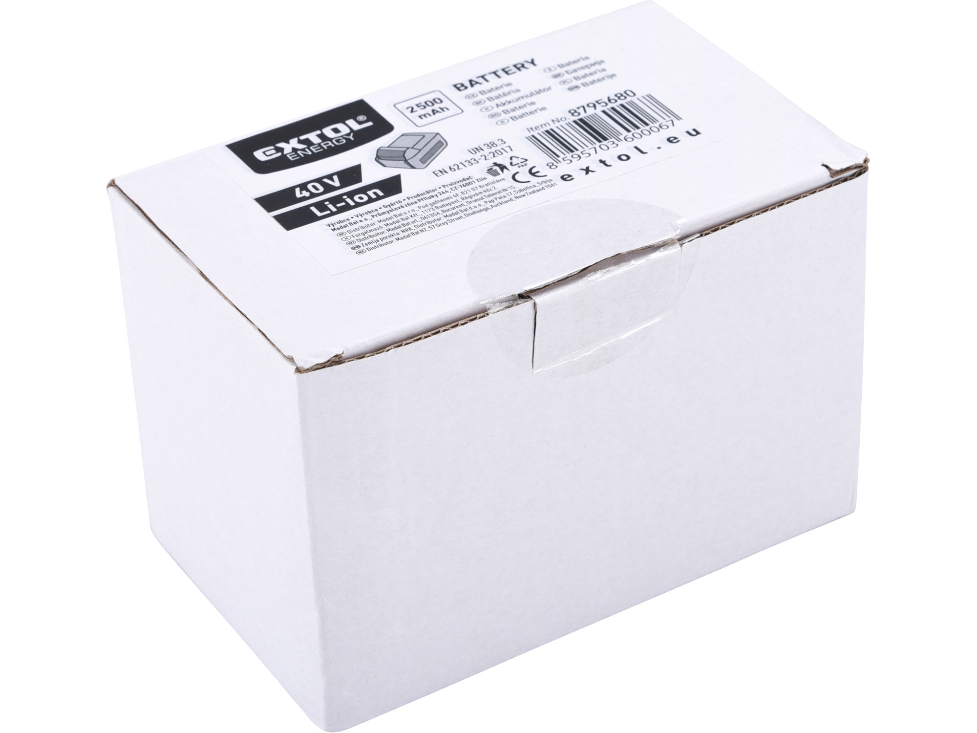 EXTOL INDUSTRIAL baterie akumulátorová 40V, 2500mAh 8795680 - Obrázek 2