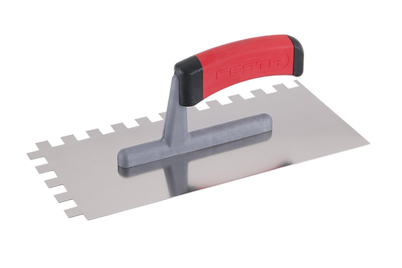 Hladítko zubaté FESTA nerez gumová rukojeť 280x130mm zub e12