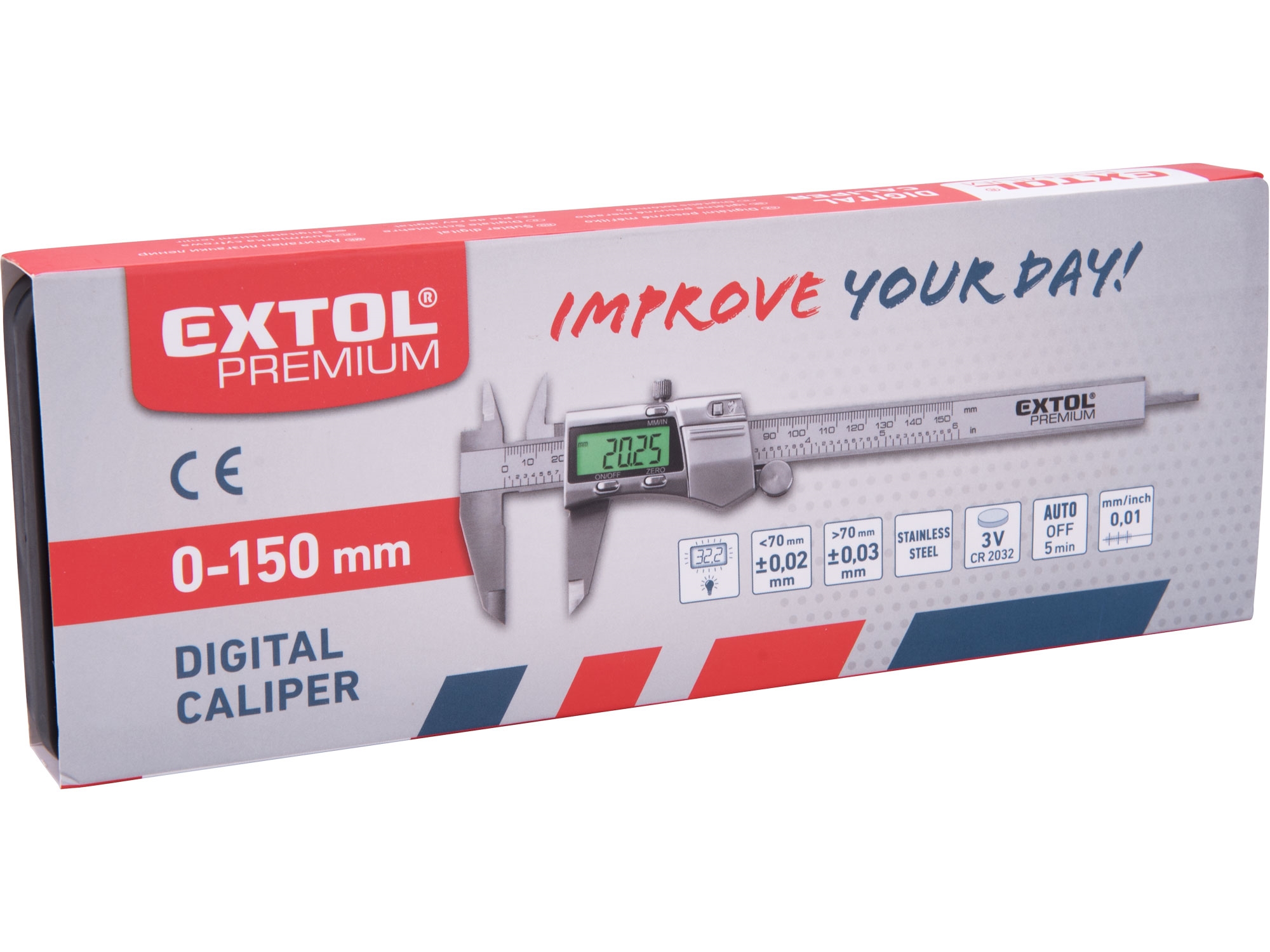 EXTOL PREMIUM měřítko posuvné digitální nerez , 0-150mm, podsvícení displeje - Obrázek 4
