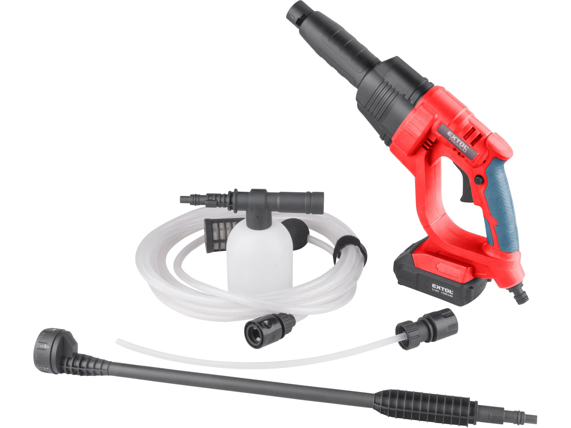 EXTOL PREMIUM čistič tlakový aku SHARE20V, 20V Li-ion, 2000mAh 8891858 - Obrázek 6