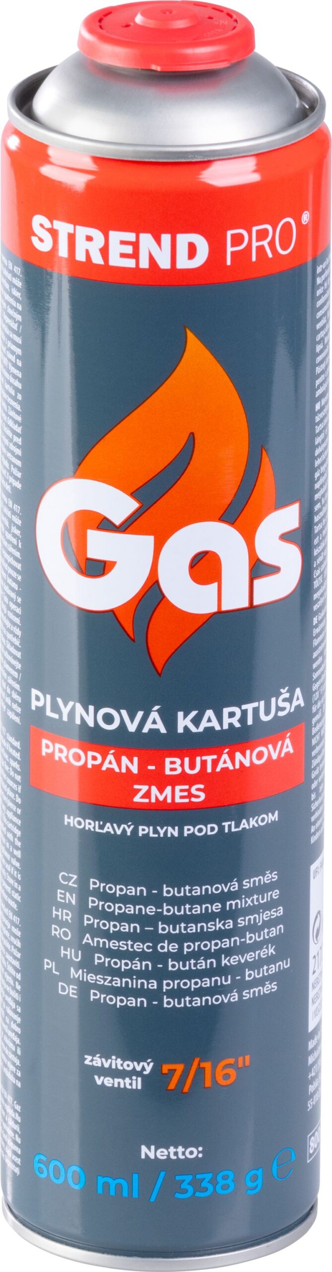 STREND PRO Plynová kartuše 336g / 600 ml se závitem 7/16"
