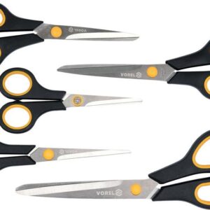 VOREL Nůžky kancelářské, sada 5 ks, 140, 170, 190, 220, 250 mm