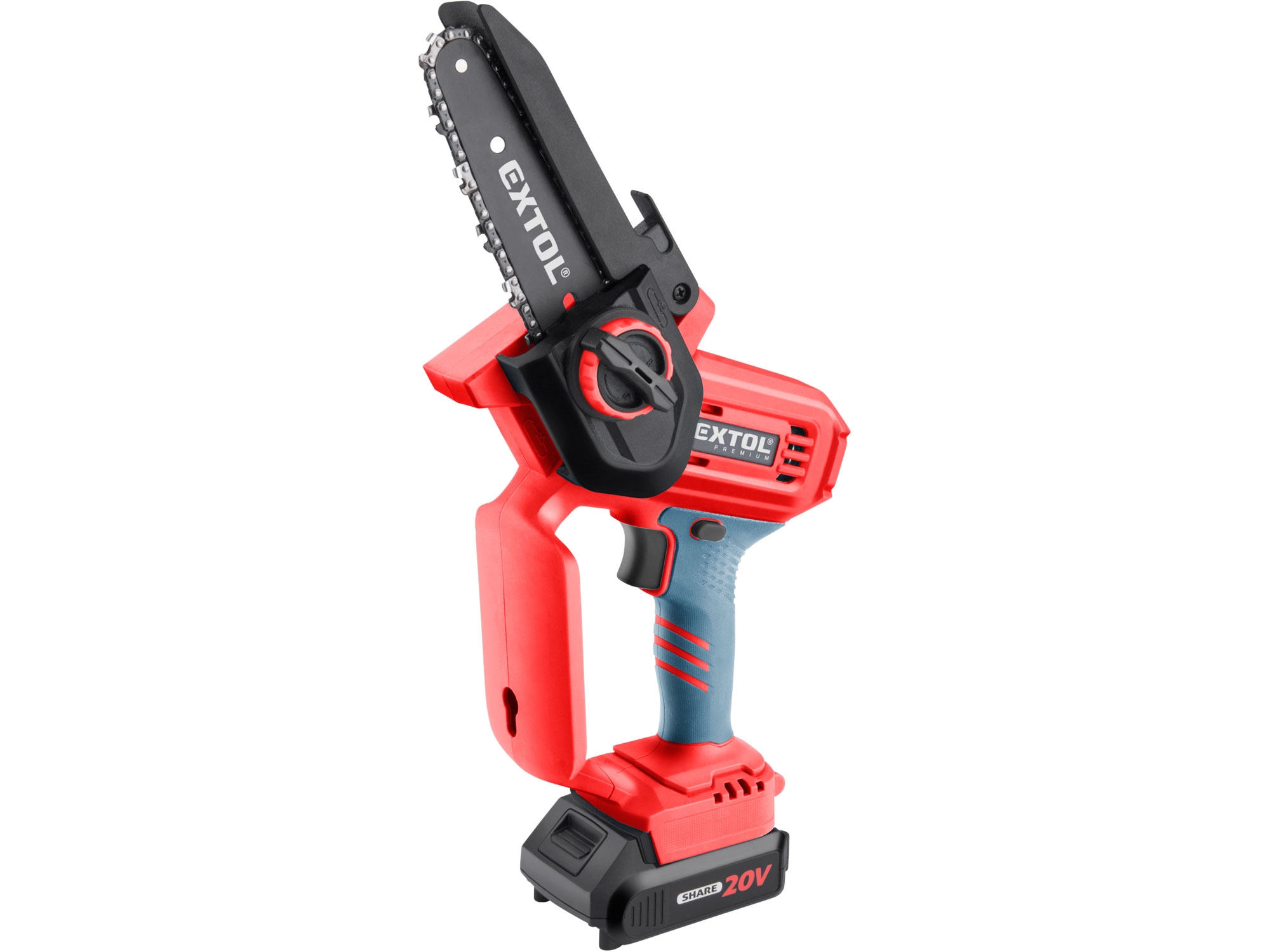 EXTOL PREMIUM pila řetězová aku jednoruční SHARE20V, 12cm, 20V Li-ion, 2Ah 8891922