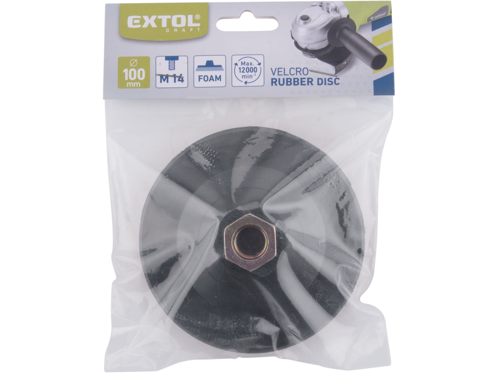 EXTOL CRAFT Nosič brusných výseků 100mm unašeč se suchým zipem - Obrázek 4