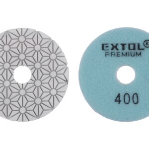 EXTOL PREMIUM kotouč diamantový leštící na obklady, 100mm, P400, suchý zip 8803096