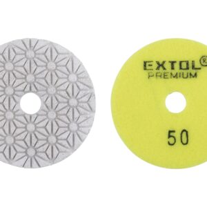 EXTOL PREMIUM kotouč diamantový leštící na obklady, 100mm, P50, suchý zip 8803090