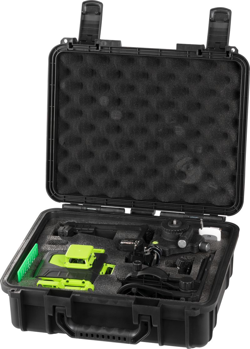 STREND PRO 904DG Křížový laser 3D 360° zelený paprsek, samonivelační, 30/50m, dál. ovladač - Obrázek 2