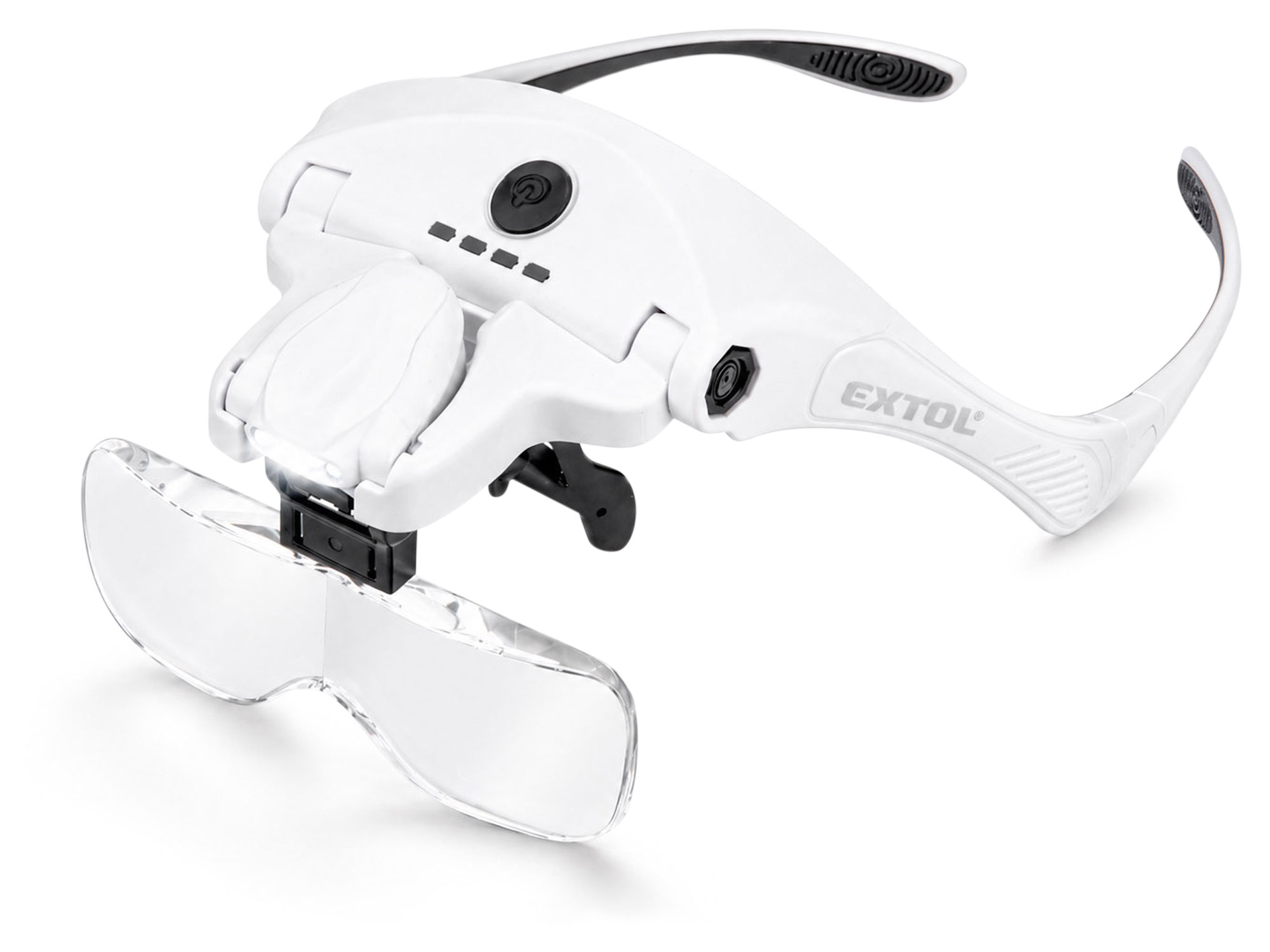 EXTOL LIGHT brýle s lupou a osvětlením, 3,5×, USB nabíjení 43165