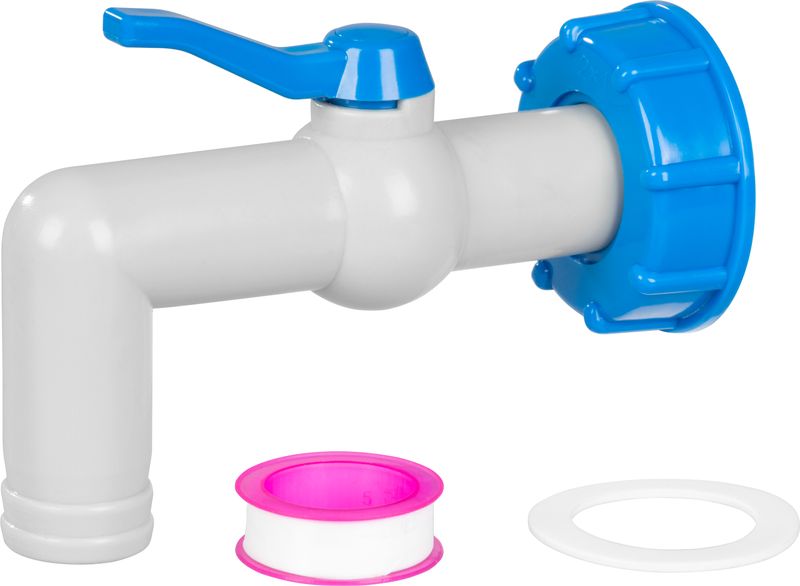 STREND PRO Kohout, ventil se závitem 1", výstup 25mm 90°, rekudce na IBC nádrž 60mm