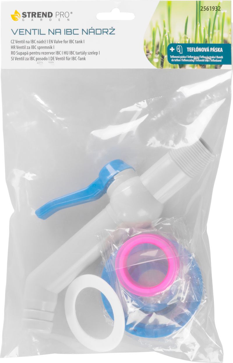 STREND PRO Kohout, ventil se závitem 3/4", výstup 25mm 45°, rekudce na IBC nádrž 60mm - Obrázek 2